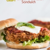 Crispy Chicken Parmesan Sandwich with Best Parmesan Chicken Recipe | @bestrecipebox