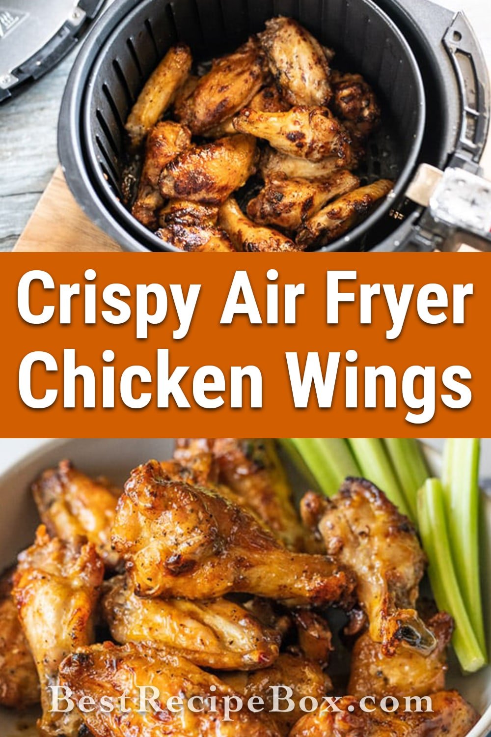 Air Fryer Chicken Wings Recipe Buffalo CRISPY | Best Recipe Box
