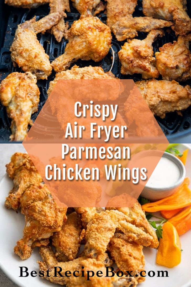 Air Fried Parmesan Wings collage