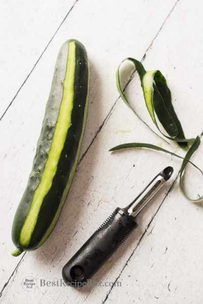 prepping cucumber 
