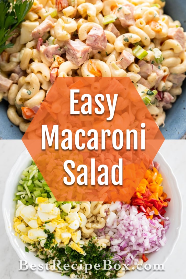 Classic Macaroni Salad Recipe collage