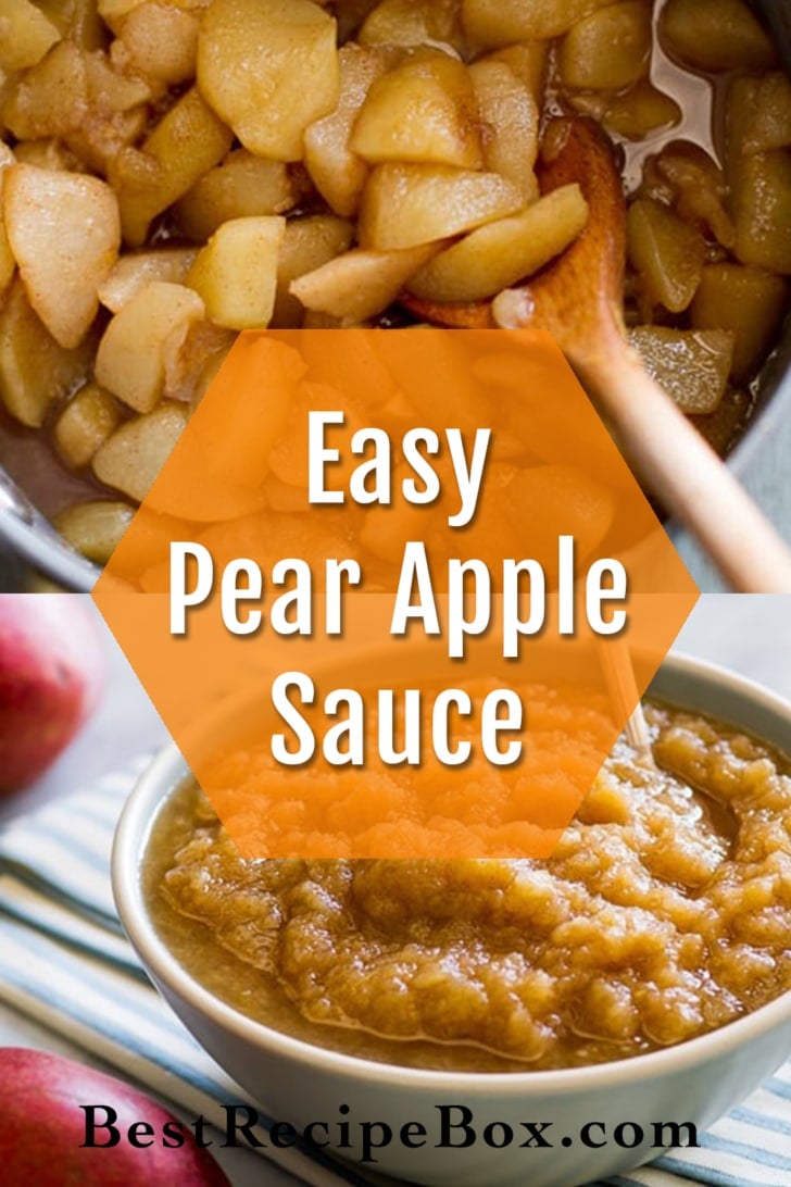 Homemade Pear Applesauce recipe collage