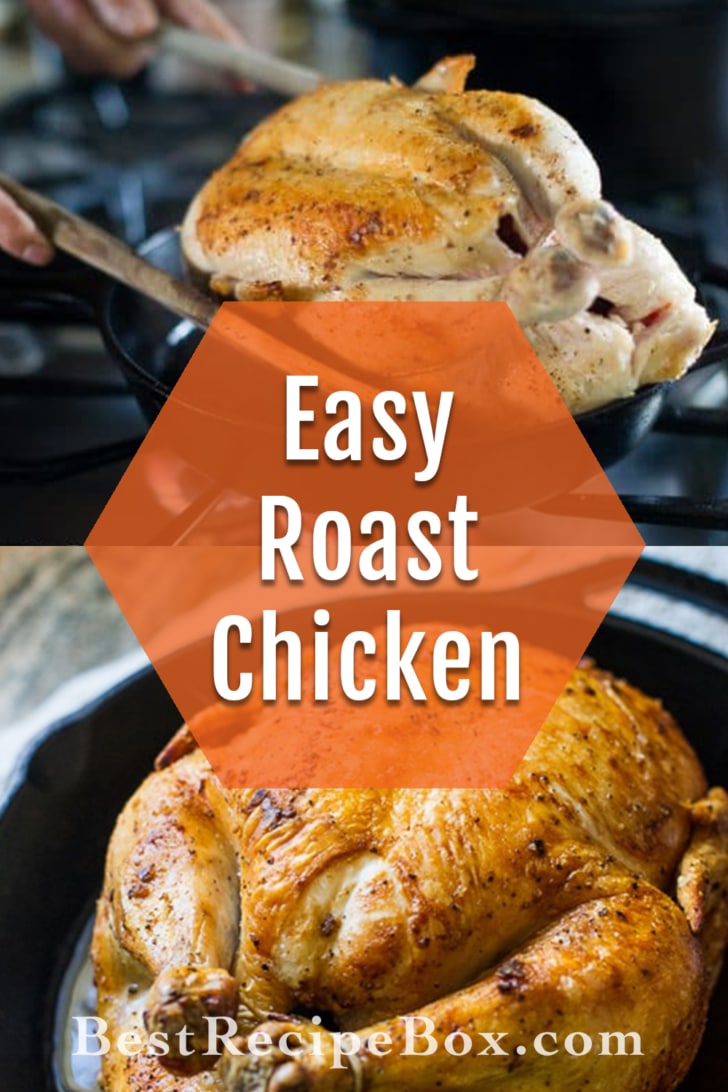 Crispy Skin Oven Roast Chicken Recipe collage