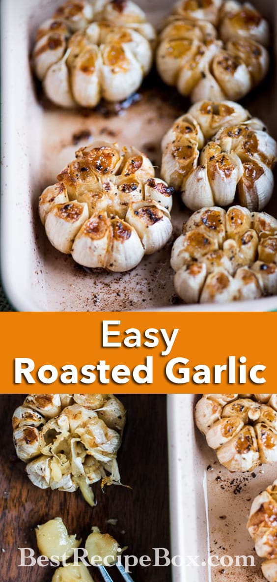 Easy Roasted Garlic Recipe for Garlic Salad Dressing Recipe | @bestrecipebox