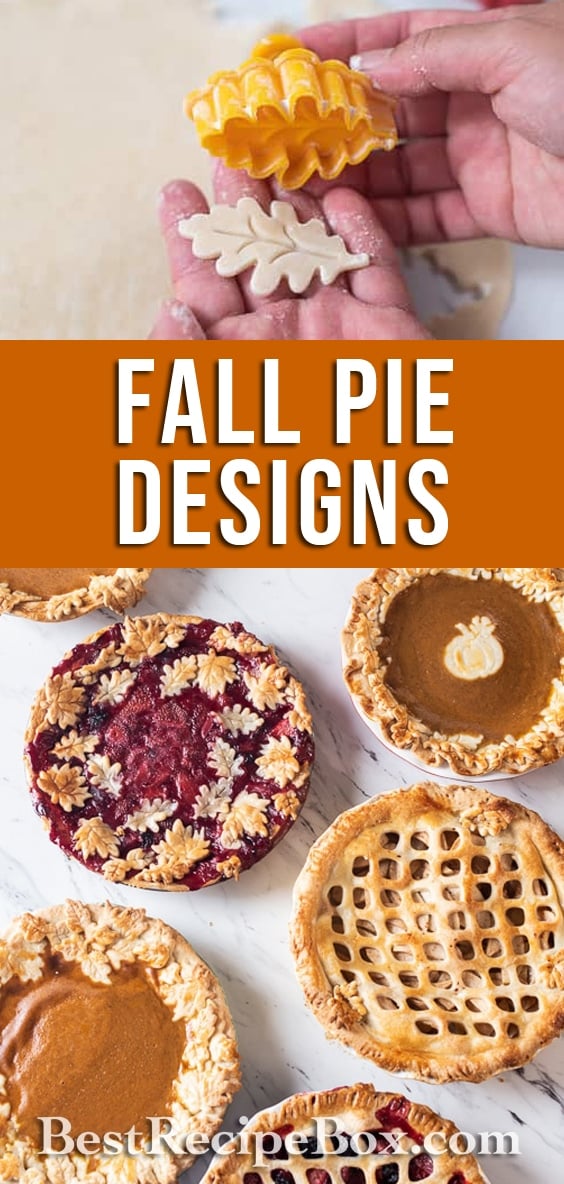 Fall Pie Designs For Autumn Thanksgiving Pie Leaf Designs @bestrecipebox