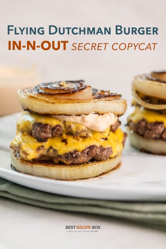 in n out copycat flying dutchman burger on a plate 