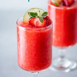 Frozen Strawberry Daiquiri Cocktail Recipe Blended | BestRecipeBox.com