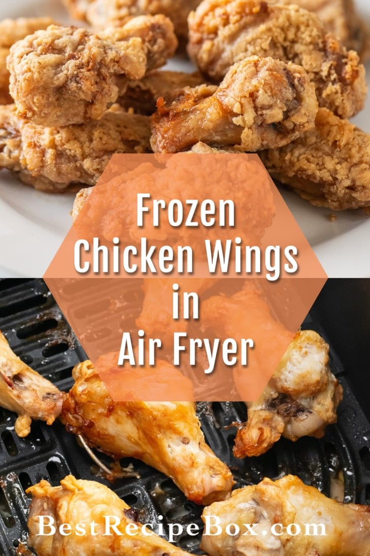 air fried Frozen Chicken Wings collage