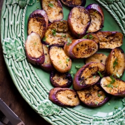 Easy Grilled Eggplant Recipe with Garlic Soy Marinade in 30 minutes on BestRecipeBox.com