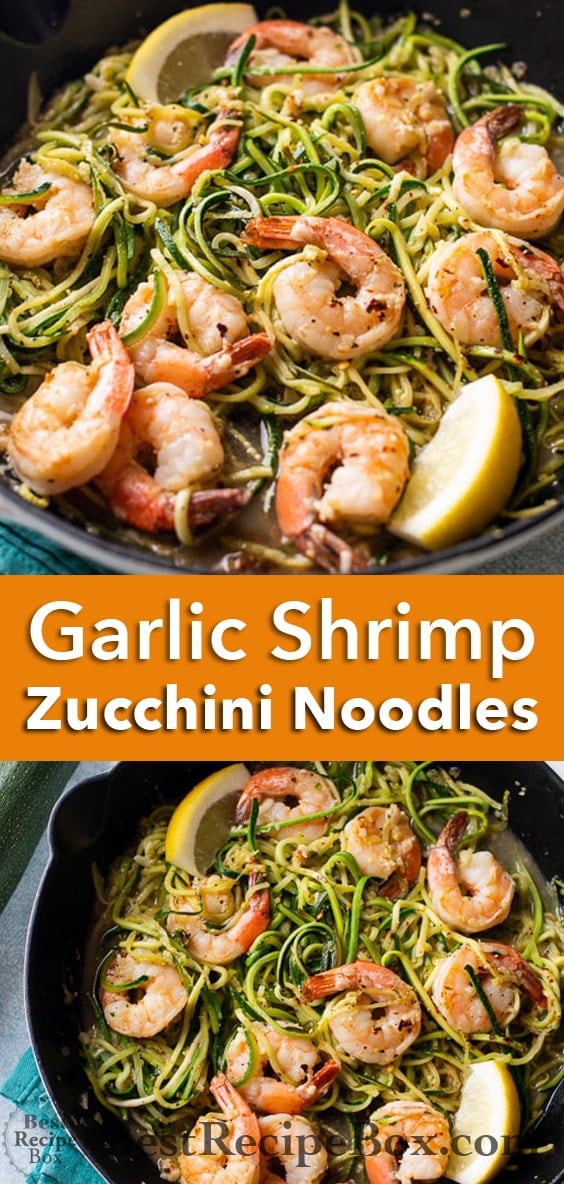 Garlic Shrimp Zucchini Noodles Recipe @bestrecipebox