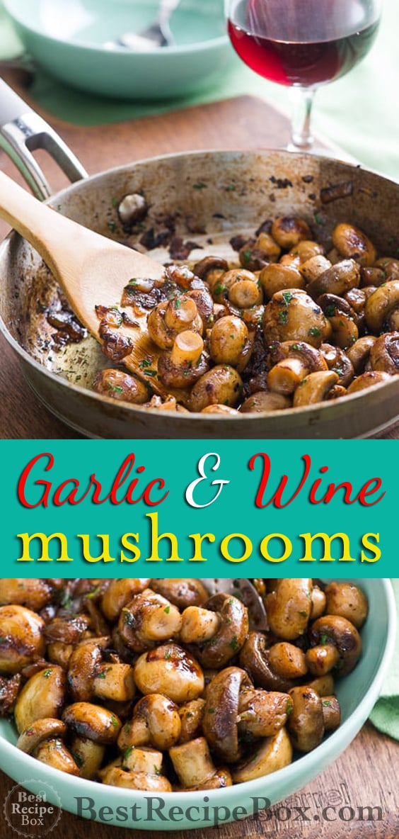 For mushroom lovers! Fantastic sautéed mushrooms recipe with garlic, white wine and lemon @bestrecipebox