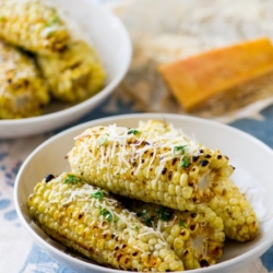 Grilled Corn Recipe with Garlic and Parmesan from Best Recipe Box