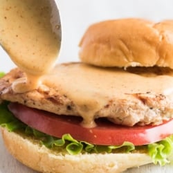 Grilled Honey Mustard Chicken Sandwich with Easy Honey Mustard Sauce Recipe @bestrecipebox