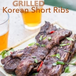 grilled korean short ribs with beer