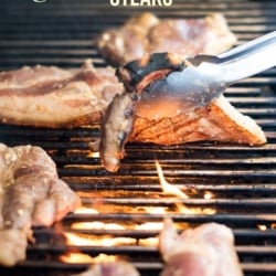 Grilled Pork Steak Recipe BBQ Pork Shoulder Steaks @bestrecipebox