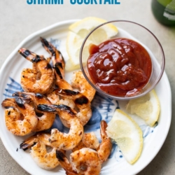 Grilled Shrimp Cocktail Recipe for Game Day and Appetizers | @BestRecipeBox