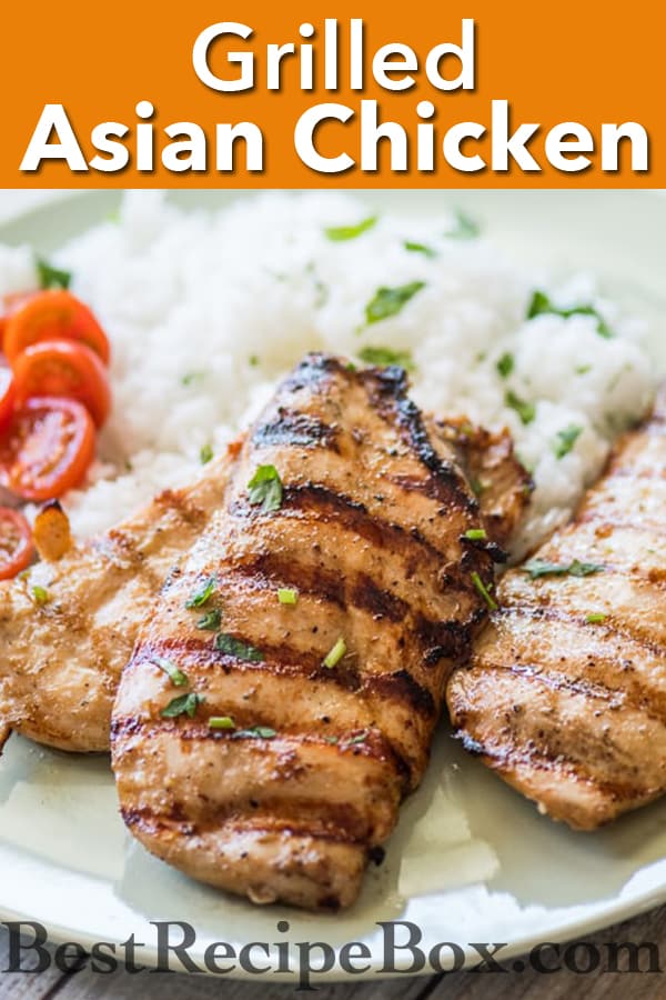 Grilled Asian Chicken Recipe on the BBQ Healthy Chicken Recipe | @bestrecipebox