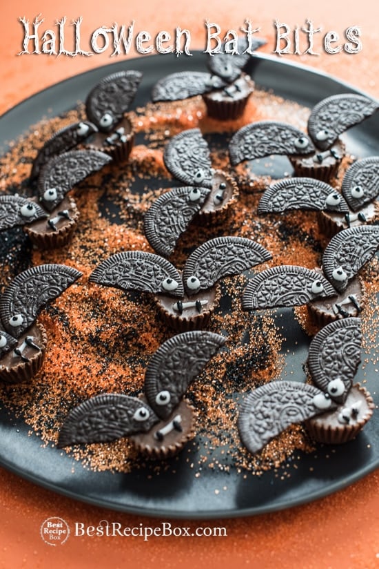 Halloween Bat Bites Recipe on a plate