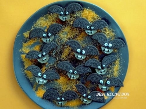 Finished plate of bat desserts