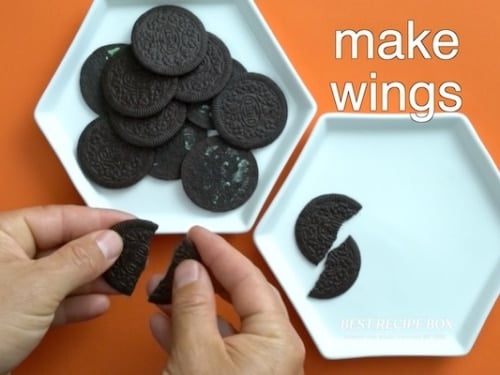 Breaking oreo to make wings
