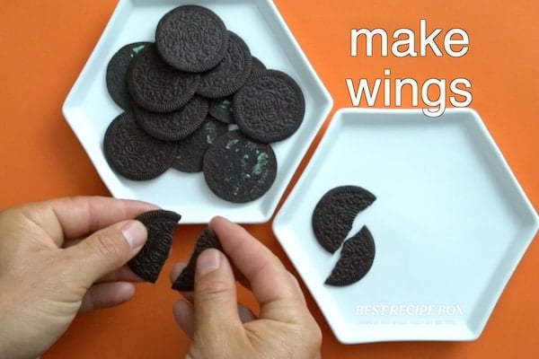 Breaking oreo to make wings