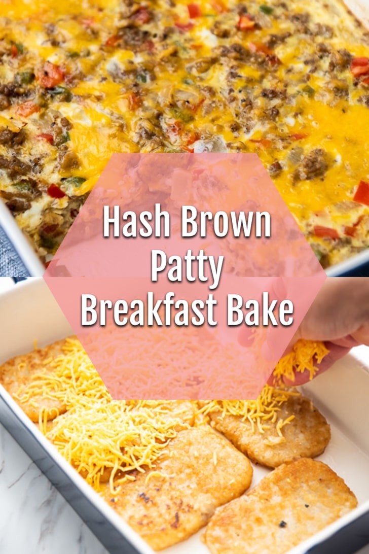 Hash Brown Patty Breakfast Casserole Bake Collage