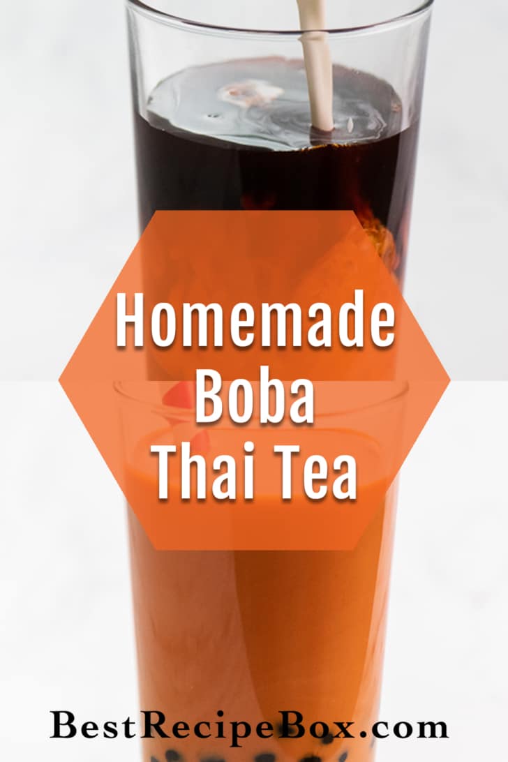 Boba Thai Tea collage