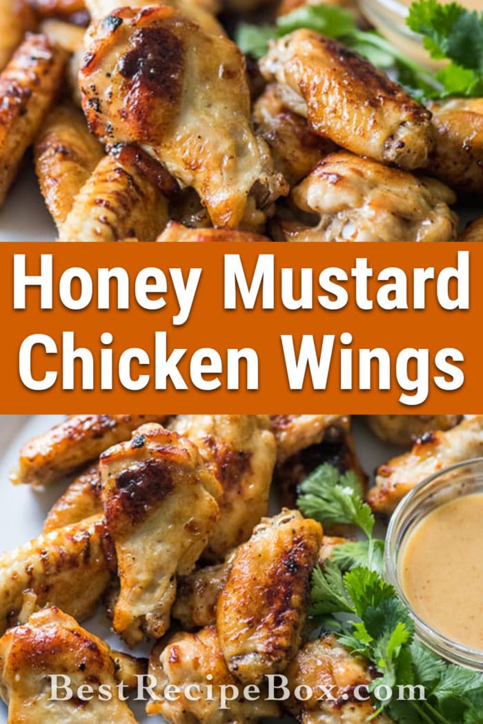 Honey Mustard Chicken Wings Recipe | @BestRecipeBox