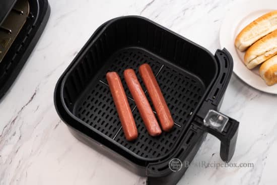 How To Cook Air Fryer Hot Dogs Recipe | @BestRecipeBox