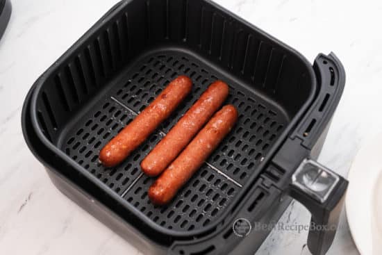 How To Cook Air Fryer Hot Dogs Recipe | @BestRecipeBox