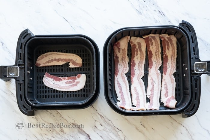 How to Cook Bacon in Air fryer for Crispy Air Fried Bacon Recipe in basket