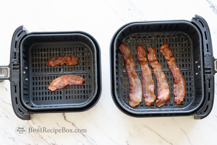 How to Cook Bacon in Air fryer for Crispy Air Fried Bacon Recipe in basket 