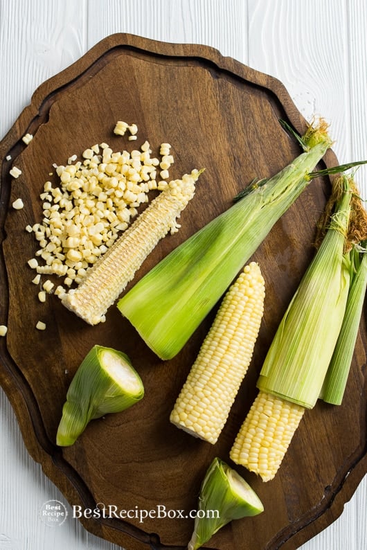 Tips to prep corn recipes on a cutting board