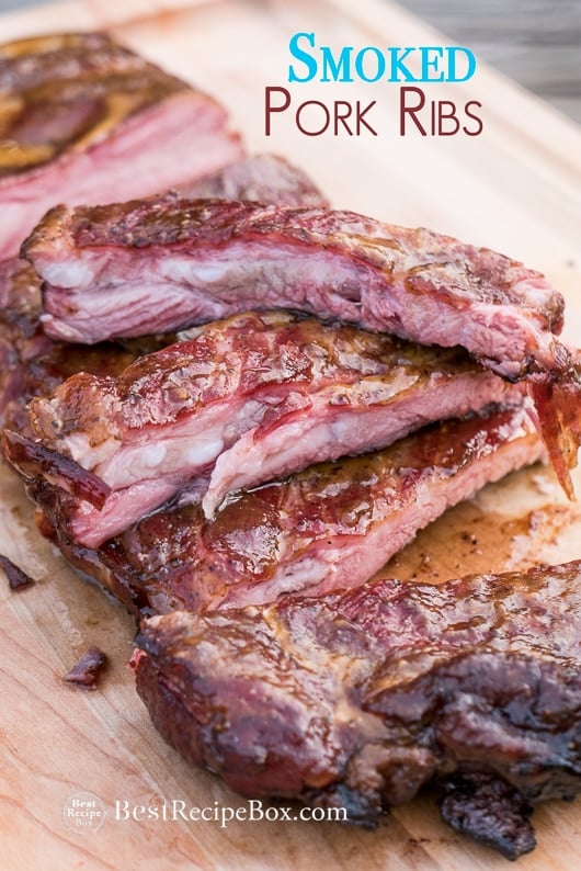 How to Smoke Pork Ribs Recipe on a cutting board