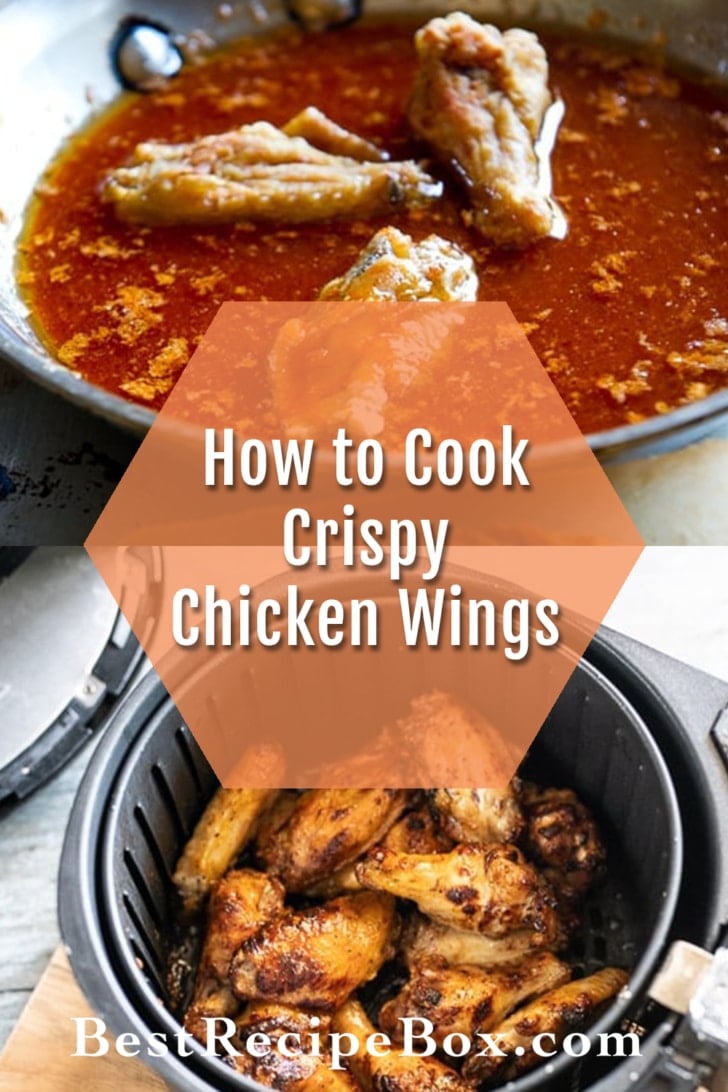 How to Cook Crispy Chicken Wings collage