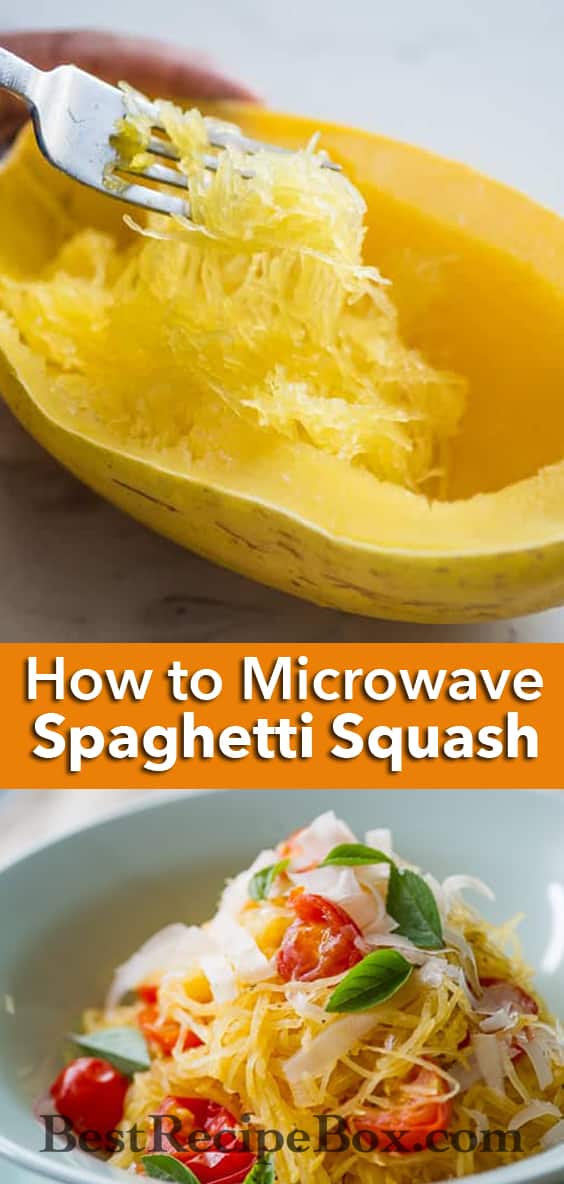 How to cook spaghetti squash in the microwave | @bestrecipebox