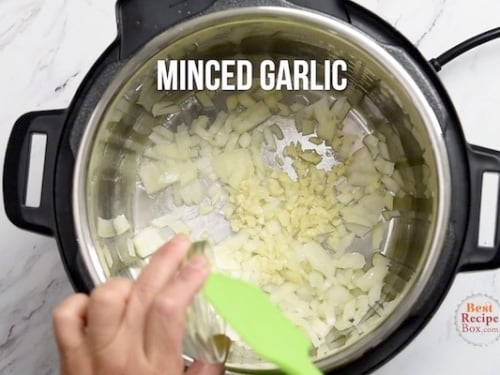 Adding onion and garlic to instant pot base