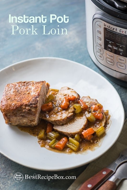 Instant Pot Pork Roast Recipe or Pork Tenderloin Recipe on plate
