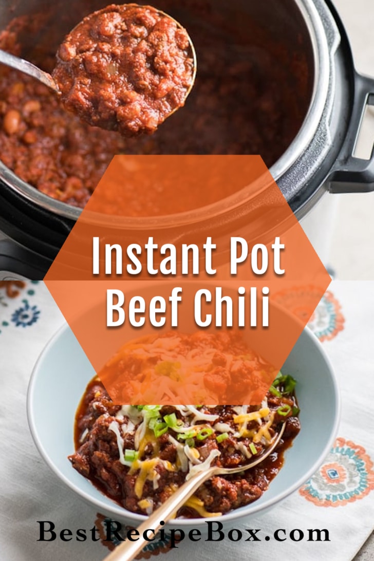 Instant Pot Beef Chili Recipe collage