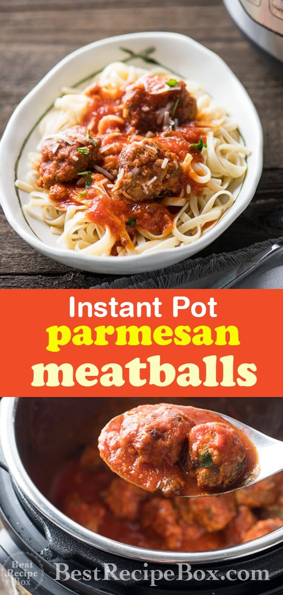 Instant Pot Parmesan Meatballs Recipe or in Slow Cooker | @bestrecipebox
