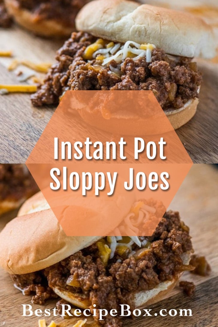 Instant Pot Sloppy Joes Recipe in Pressure Cooker collage
