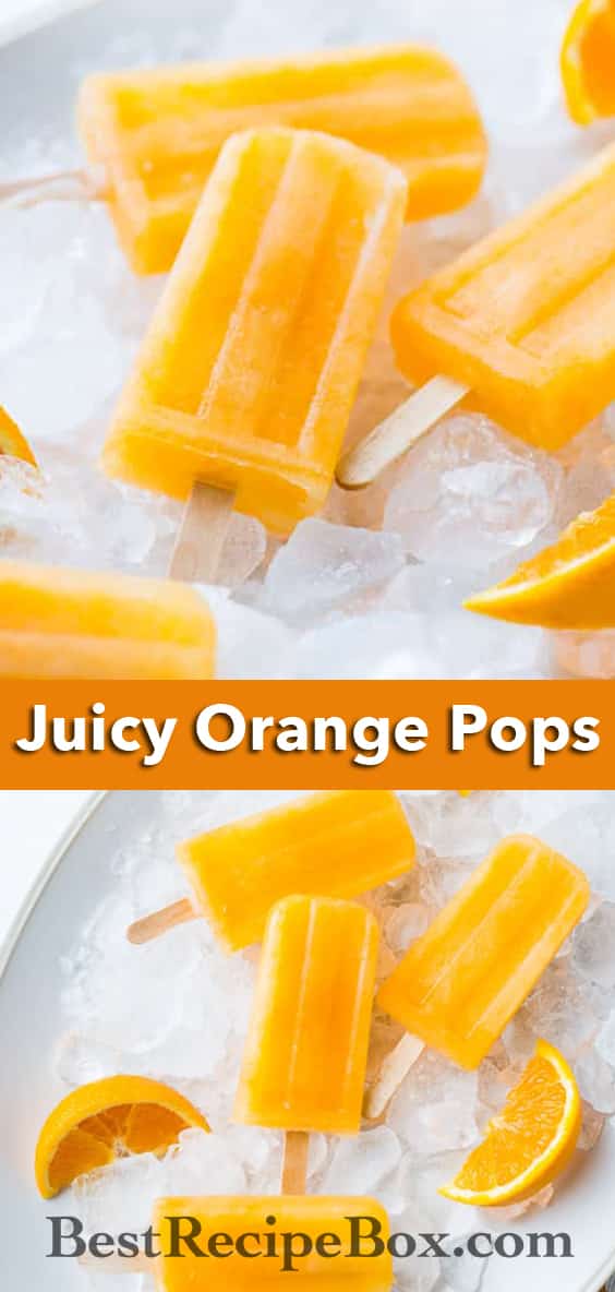 Juicy Orange Popsicles Recipe for Summer Popsicles! | @bestrecipebox