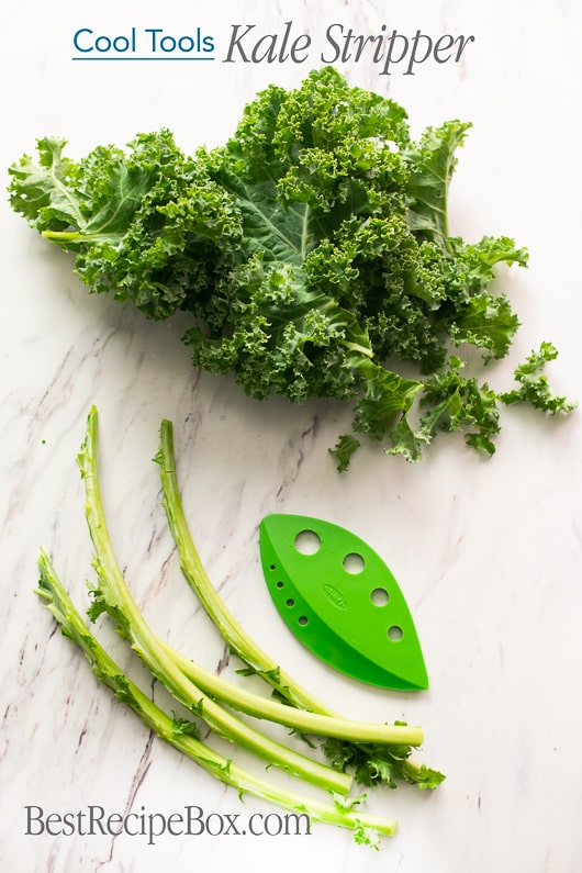 Kale Stripper Tool Leaf Herb Stripper tool step by step 