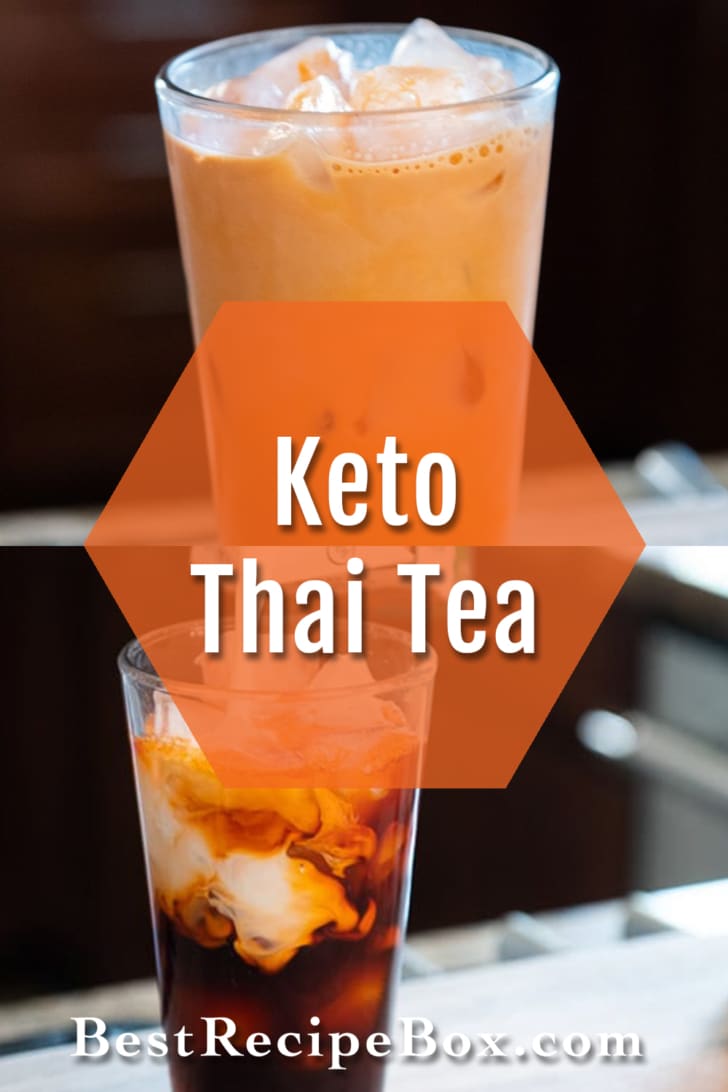 Keto Thai Iced Tea recipe collage