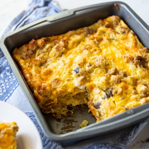 Leftover Stuffing Breakfast Bake Recipe Thanksgiving | Best Recipe Box