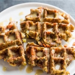 Thanksgiving Leftovers Recipe Stuffing Waffles | @bestrecipebox