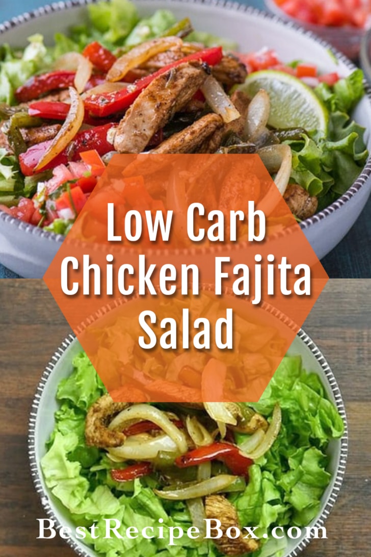Chicken Fajita Salad Recipe collage