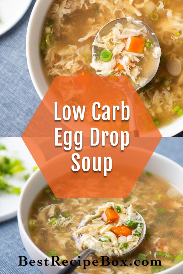 Easy Classic Chinese Egg Drop Soup recipe collage