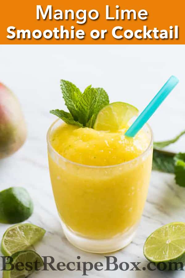 Refreshing Mango Lime Smoothie Recipe | @bestrecipebox
