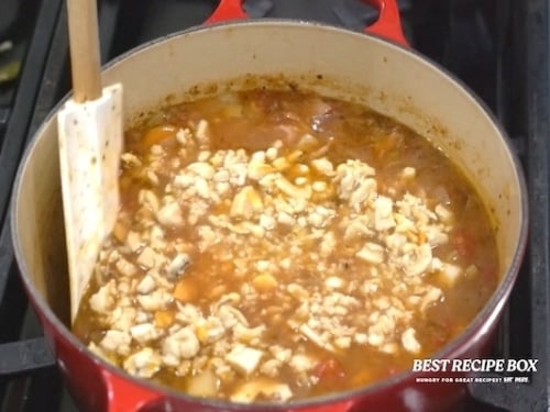 Adding clams to soup